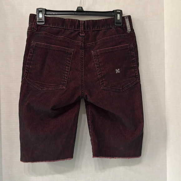 Erik Ellington Krew Short in Maroon Velvety Corduroy Knee Length Size 28 - Picture 7 of 11